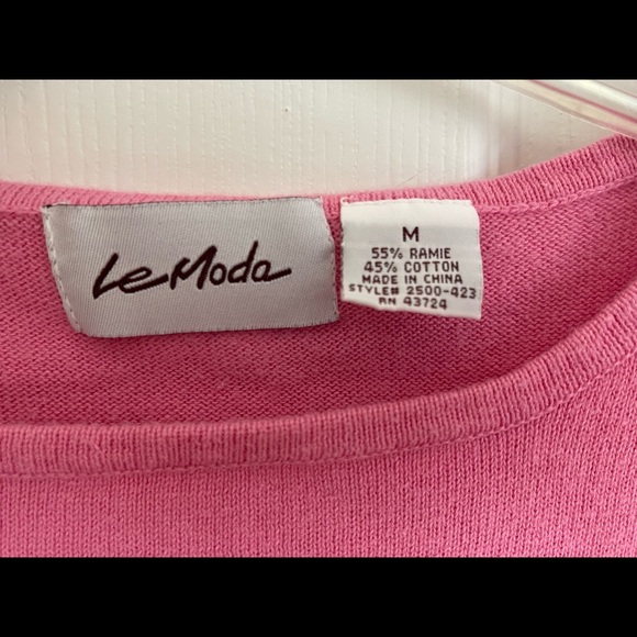 Le Moda short sleeve sweater - Picture 4 of 5